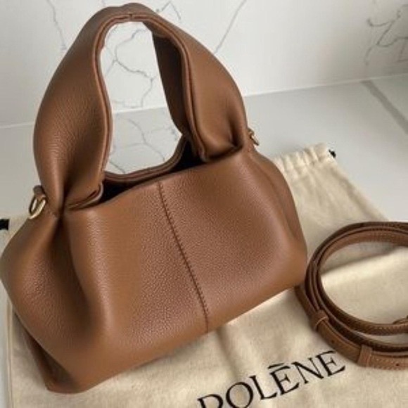 Polene Tan Leather Handbag - Picture 1 of 5
